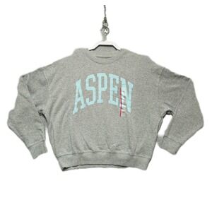 GRAYSON THREADS Womens XS Gray Aspen Graphic Crewneck Sweatshirt Pullover NEW